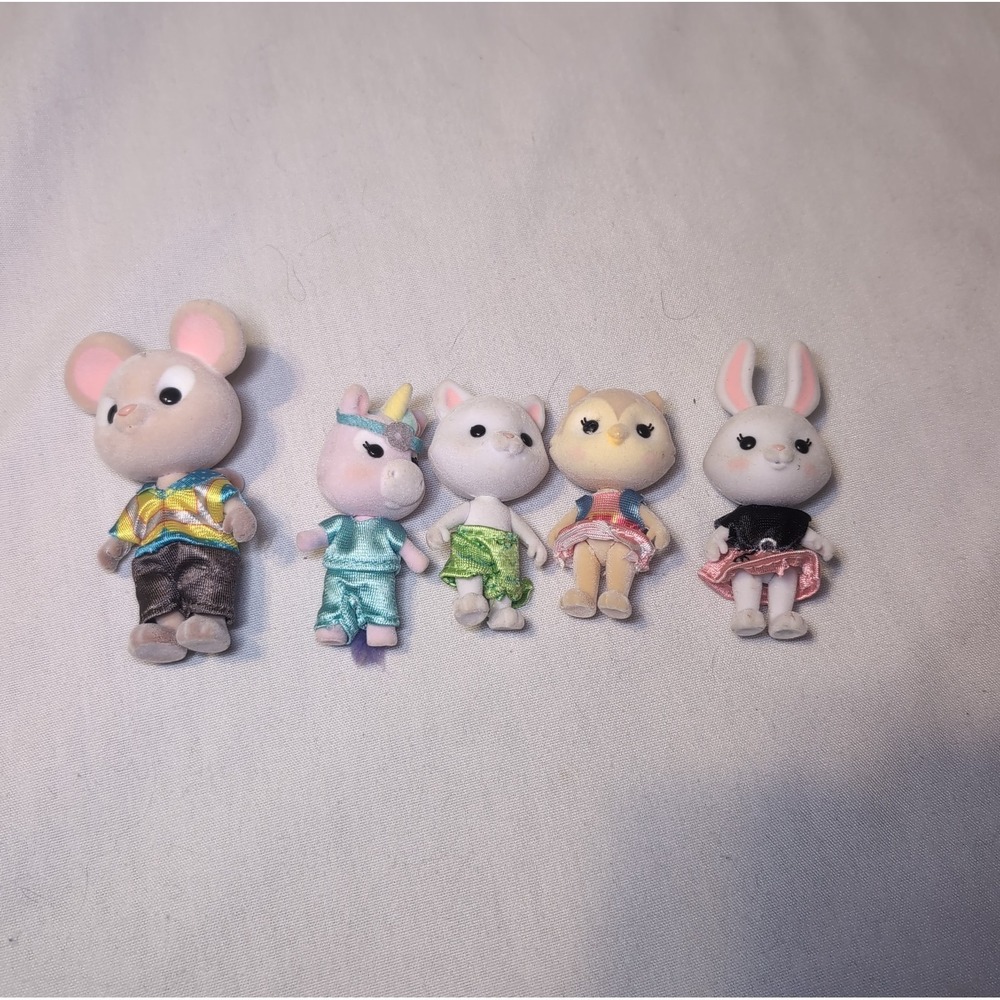 5x Calico Critters Lot Rabbit Cat Owl Mouse Unicorn